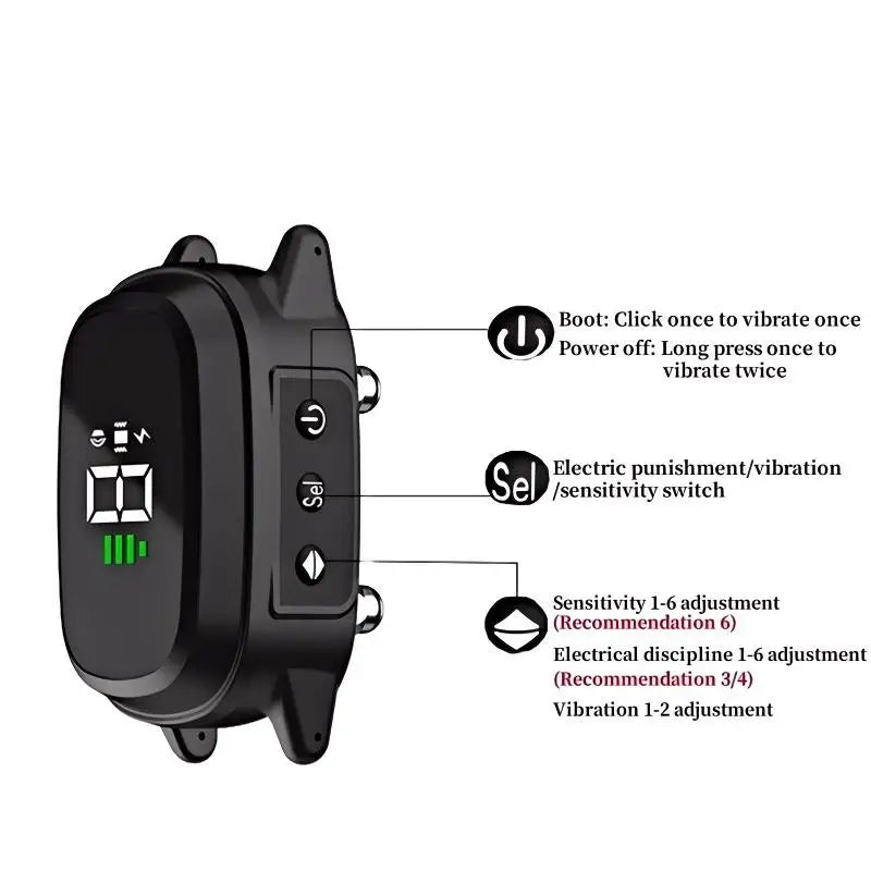 YHLC Coleira Anti-Latido Automática para Cães | Recarregável | Treinamento com Vibração e Som | Ajustável e Confortável