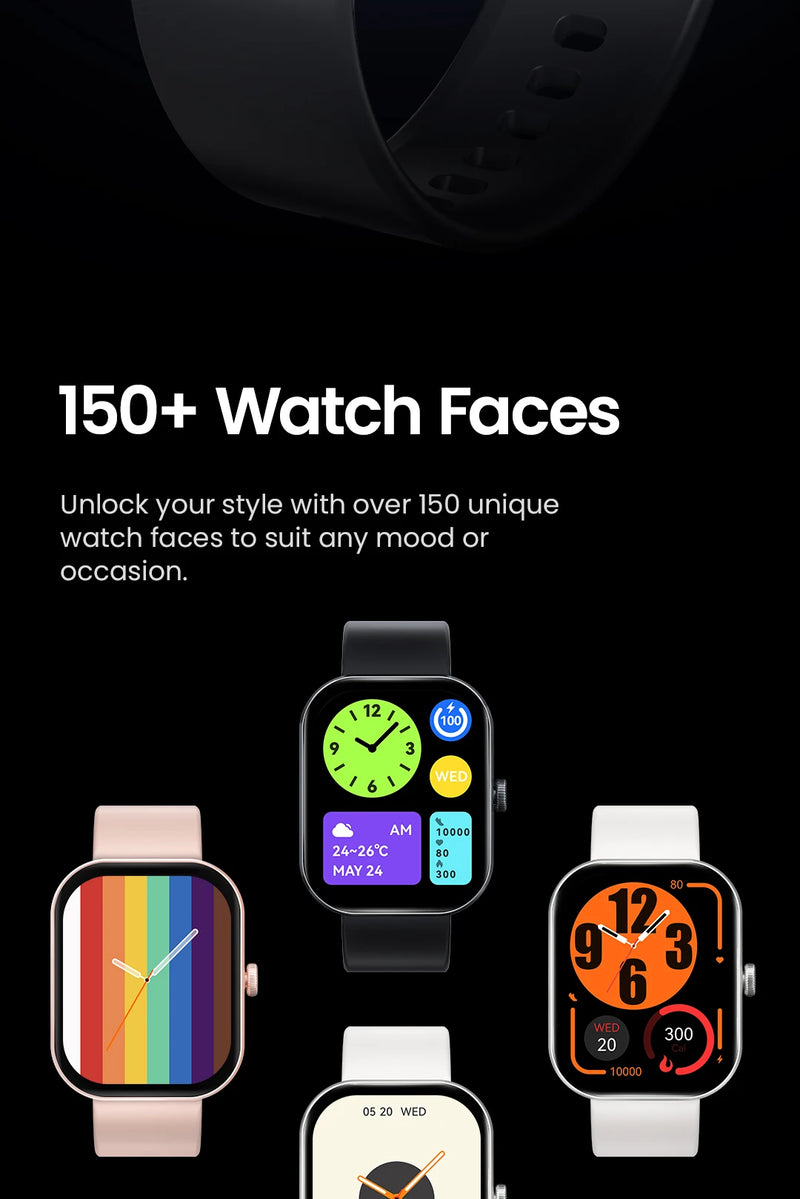 HAYLOU Watch S6 – Smartwatch com Tela HD 2.01", Chamadas por Bluetooth, IP68, Monitoramento Fitness
