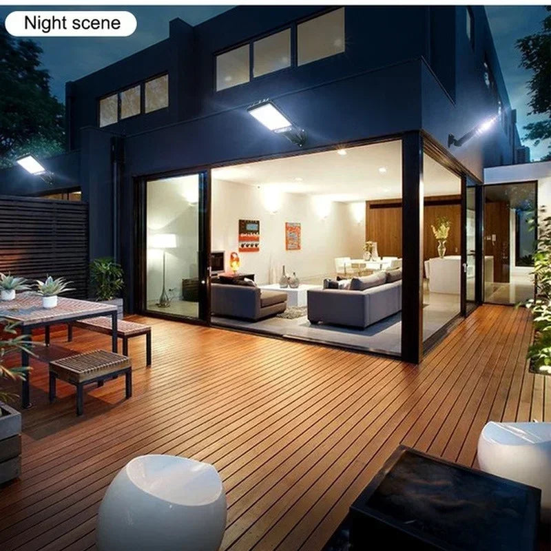 Luminária de Parede Solar LED para Área Externa – Recarregável com Sensor de Presença, Ideal para Jardim, Garagem, Terraço e Portão