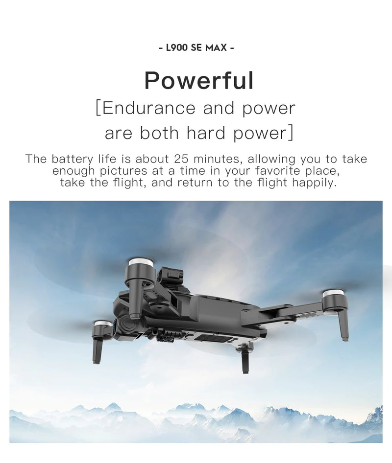 L900 Pro SE MAX GPS Drone Profissional 4K | Câmera Dupla HD | 5G Wi-Fi | Motor Brushless | Evita Obstáculos 360°