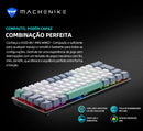 Teclado Mecânico Mini Machenike K500-B61 60% – Layout ABNT2, RGB, Hot-Swappable, NKRO, Com Fio para PC Gamer