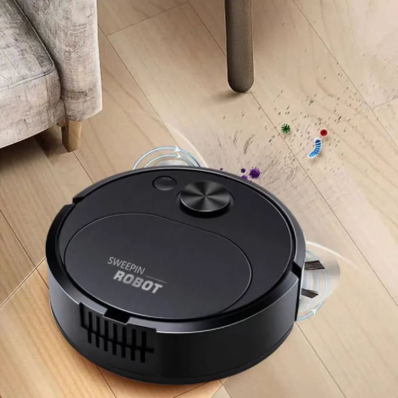 Robô Aspirador Inteligente 3 em 1 USB Recarregável Sem Fio | Varrer, Aspirar, Passar Pano | 1500Pa Silencioso Automático para Casa e Escritório