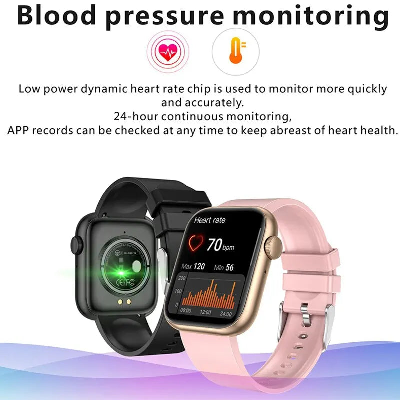 Relógio Smartwatch LIGE Feminino – Tela Full Touch, Chamadas via Bluetooth, à Prova d'Água, Monitoramento Fitness