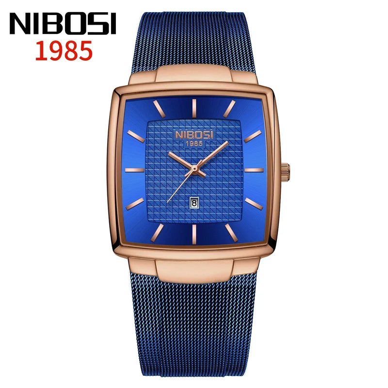 Relógio Masculino NIBOSI Luxo – Estilo Elegante, Pulseira Premium e Data Automática