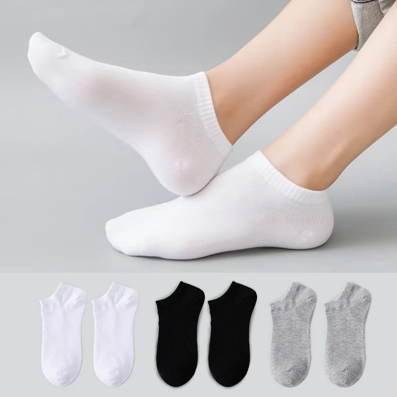 Kit com 12 Pares de Meias Masculinas Curtas Tipo Sapatilha – Leves, Respiráveis e com Algodão