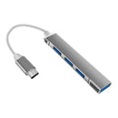 Adaptador OTG 4 em 1 Type-C para USB 3.0 – HUB com Múltiplas Entradas de Alta Velocidade para Celulares Samsung, Huawei, Xiaomi, MacBook e Notebooks