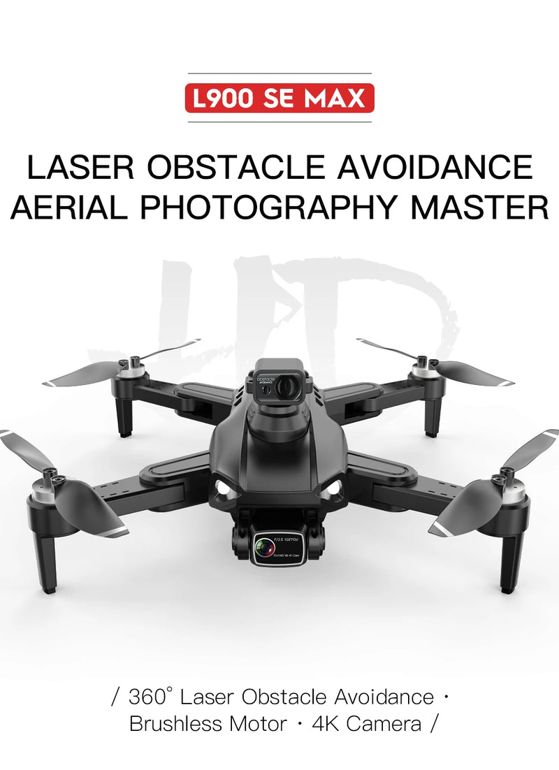 L900 Pro SE MAX GPS Drone Profissional 4K | Câmera Dupla HD | 5G Wi-Fi | Motor Brushless | Evita Obstáculos 360°