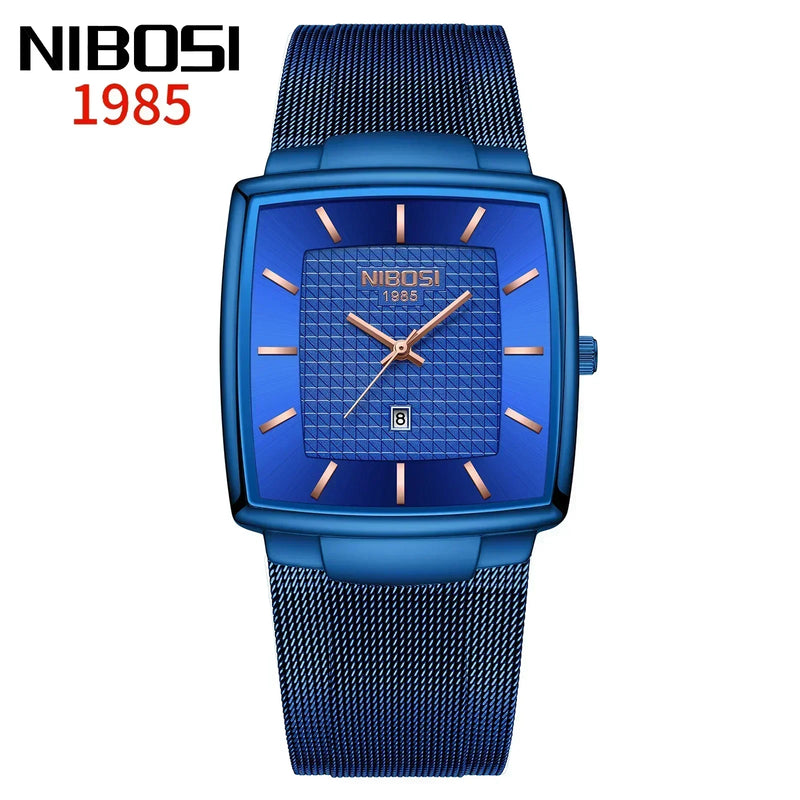 Relógio Masculino NIBOSI Luxo – Estilo Elegante, Pulseira Premium e Data Automática