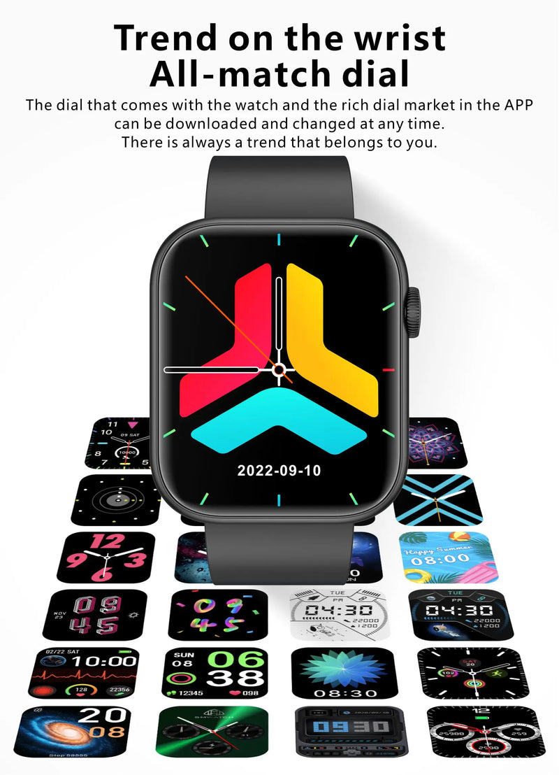 Relógio Smartwatch LIGE Feminino – Tela Full Touch, Chamadas via Bluetooth, à Prova d'Água, Monitoramento Fitness