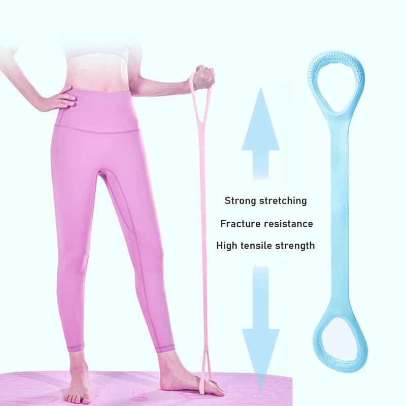 Faixa Elástica de Treinamento 8 Shape | Banda de Resistência para Braço, Costas e Ombros | Yoga, Pilates e Fisioterapia