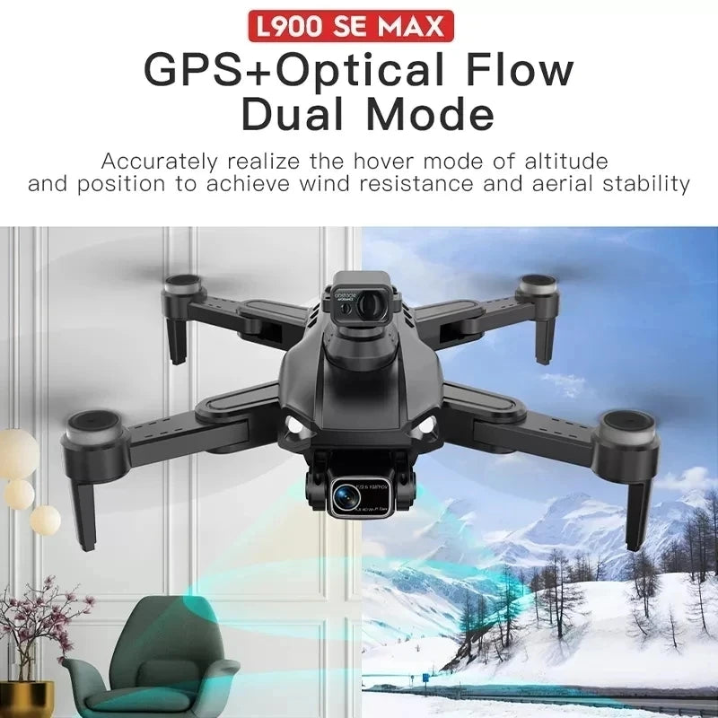 L900 Pro SE MAX GPS Drone Profissional 4K | Câmera Dupla HD | 5G Wi-Fi | Motor Brushless | Evita Obstáculos 360°