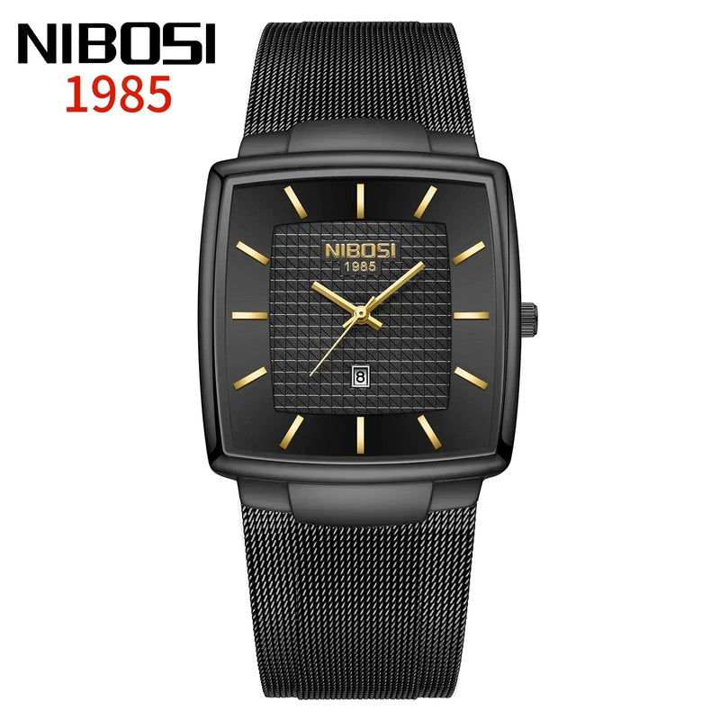 Relógio Masculino NIBOSI Luxo – Estilo Elegante, Pulseira Premium e Data Automática