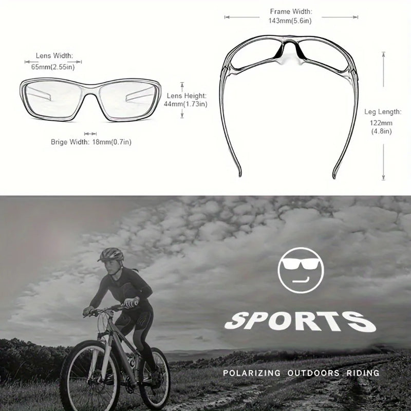 2 Óculos Esportivos Fashion com Lentes Polarizadas – Estilo Futurista para Homens e Mulheres, Ideal para Ciclismo, Pesca, Trilhas e Golfe