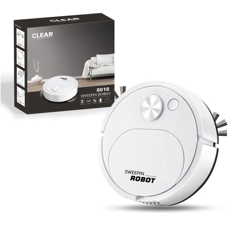 Robô Aspirador Inteligente 3 em 1 USB Recarregável Sem Fio | Varrer, Aspirar, Passar Pano | 1500Pa Silencioso Automático para Casa e Escritório