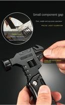 Ferramenta Multifuncional 3 em 1 — Martelo, Chave e Alicate em um só corpo!