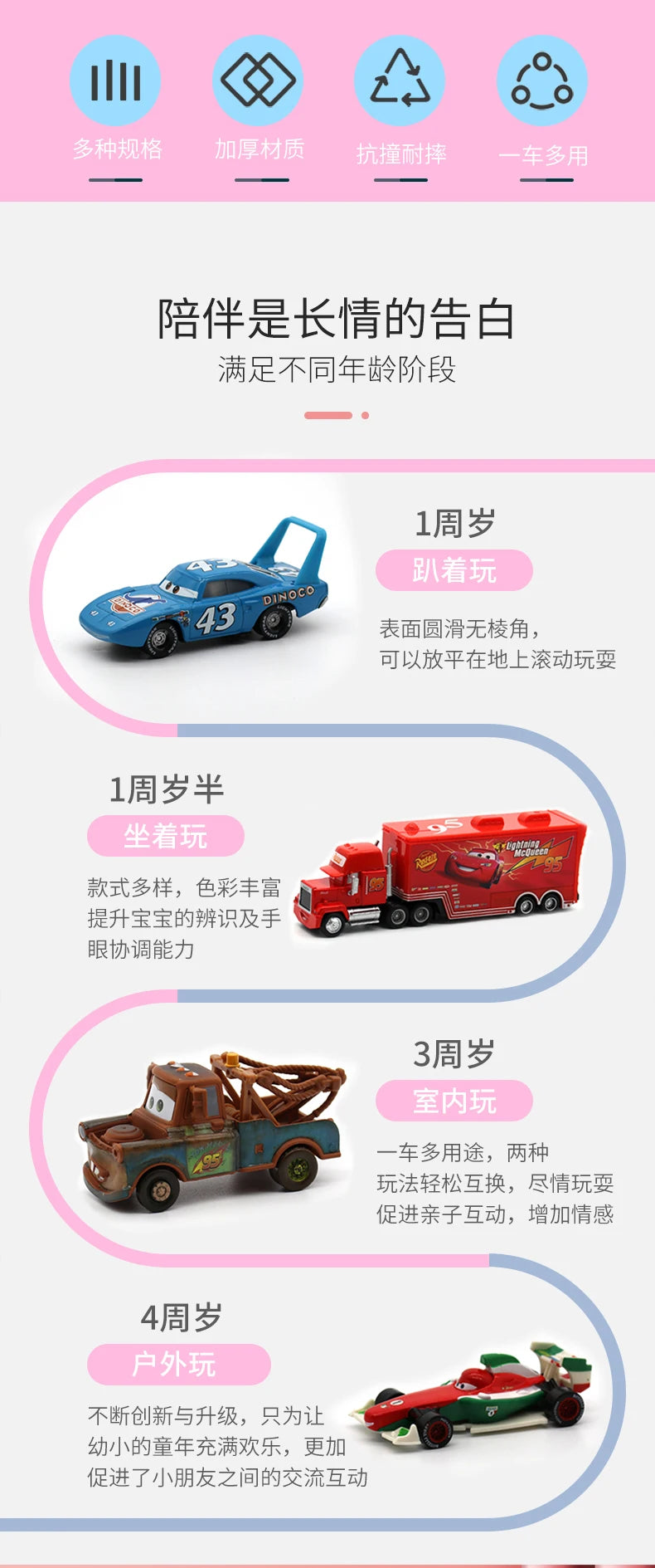 Kit Presente Disney Pixar Cars – 8/13/15 Peças | Miniaturas de Metal Diecast | Lightning McQueen, Jackson Storm, Caminhão Mack e Mais!